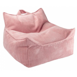 Sækkestol til børn i OEKO-TEX corduroy H50 cm - Pink Mousse