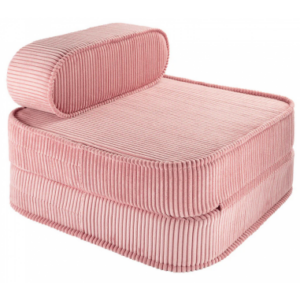 Flip børnestol i OEKO-TEX corduroy 60 x 65 / 60 x 150 cm - Pink Mousse